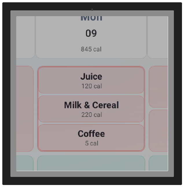 Adding Meals on device